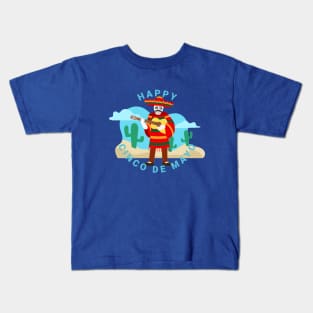 happy cinco de mayo skeleton Kids T-Shirt